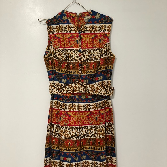 70s Vintage Print Dress - Picture 2 of 12